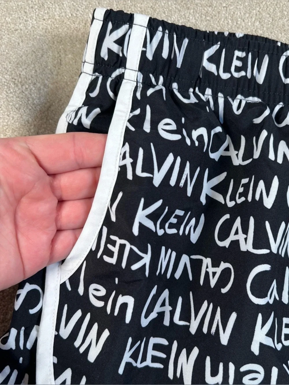 Calvin Klein Shorts Athletic Logo Pull On Casual Running Workout Casual women Lg
